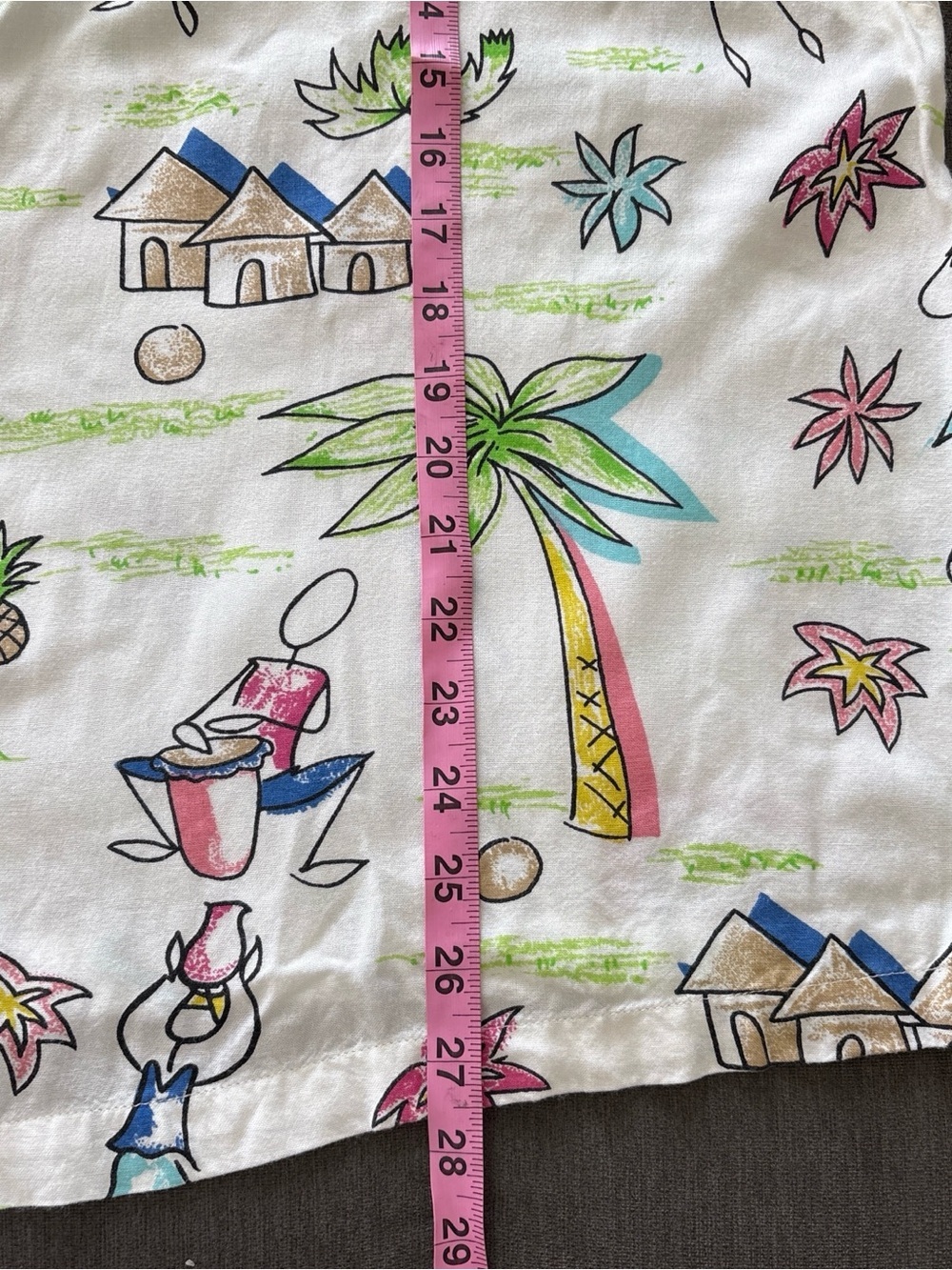 Vintage dressbarn women’s White funny Tropical Print Button-Down Shirt XXL - Picture 5 of 7